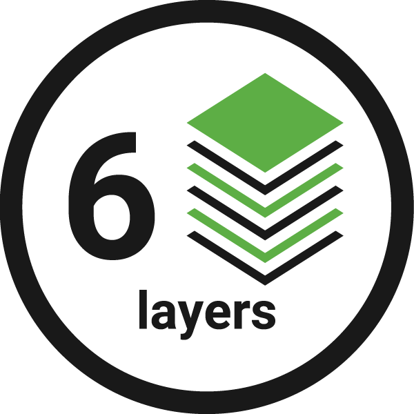 A 6-layer hose consists of six functionally...