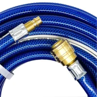 Druckluftschlauchgarnitur 6 mm 20 m Rolle (Kupplung &amp; Stecker mit H&uuml;lsen verpresst)