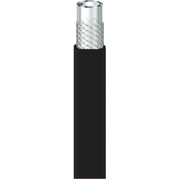 ZX 2000 schwarz gedeckter PVC-Gewebeschlauch 8 x 3 mm (8 x 14) 50 m Rolle