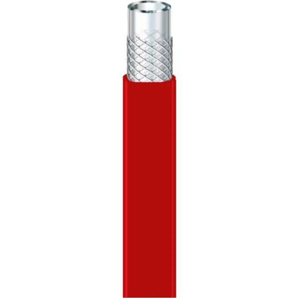 black covered PVC-hose with fabric insert  8 x 3 mm (8 x 14) 50 m roll