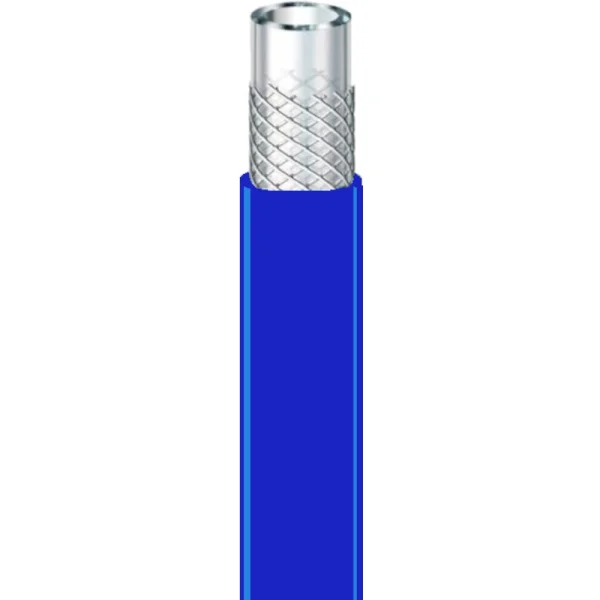 red covered PVC-hose with fabric insert  8 x 3 mm (8 x 14) 50 m roll