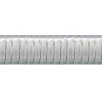 M-Flex glasklarer Kunststoff-Spiralschlauch mit verzinkter Stahlspirale 63 mm 30 m Rolle
