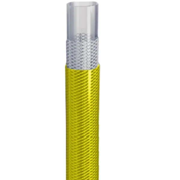 ZX 2000 yellow-transparent PVC fabric hose 10 x 3 mm (10 x 16 mm) 50 m roll
